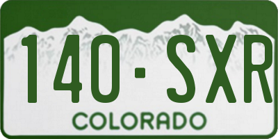 CO license plate 140SXR