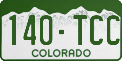 CO license plate 140TCC