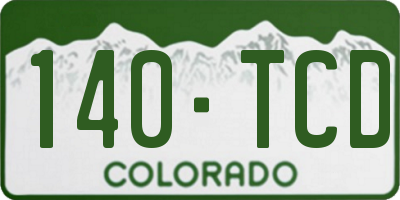 CO license plate 140TCD
