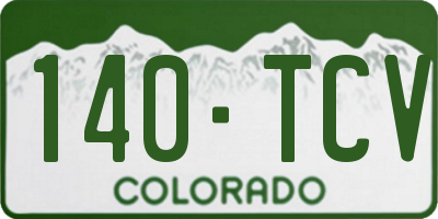 CO license plate 140TCV