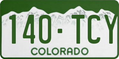 CO license plate 140TCY