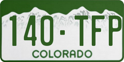 CO license plate 140TFP