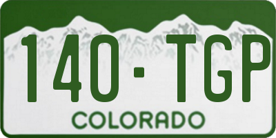 CO license plate 140TGP