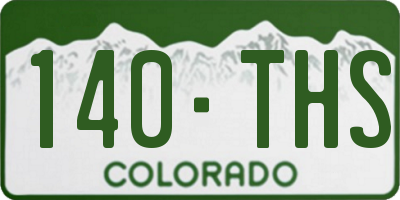 CO license plate 140THS