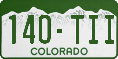 CO license plate 140TII