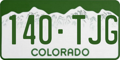 CO license plate 140TJG