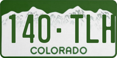 CO license plate 140TLH
