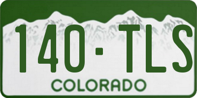 CO license plate 140TLS