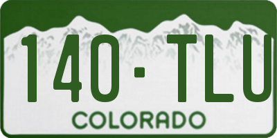 CO license plate 140TLU