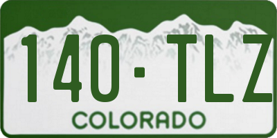 CO license plate 140TLZ