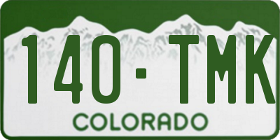 CO license plate 140TMK