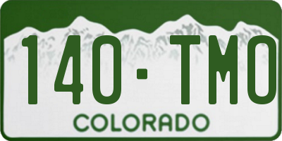 CO license plate 140TMO