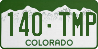 CO license plate 140TMP