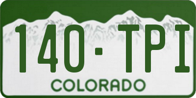 CO license plate 140TPI
