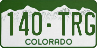 CO license plate 140TRG