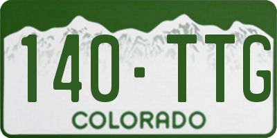 CO license plate 140TTG