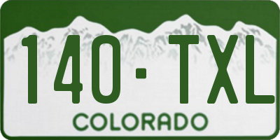 CO license plate 140TXL