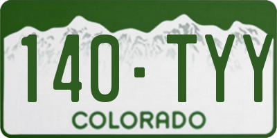 CO license plate 140TYY