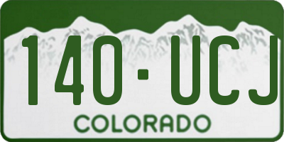 CO license plate 140UCJ