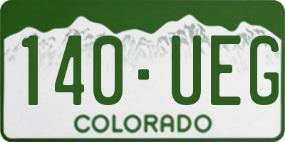 CO license plate 140UEG