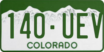 CO license plate 140UEV