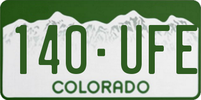 CO license plate 140UFE