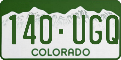 CO license plate 140UGQ