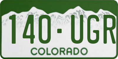 CO license plate 140UGR