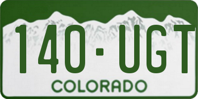 CO license plate 140UGT