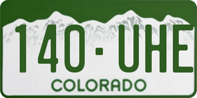 CO license plate 140UHE