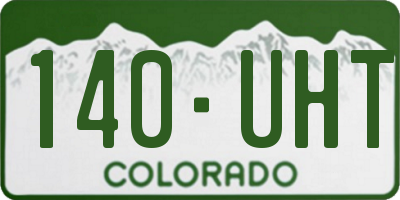 CO license plate 140UHT