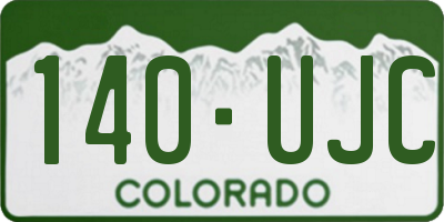 CO license plate 140UJC