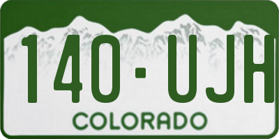 CO license plate 140UJH