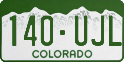 CO license plate 140UJL