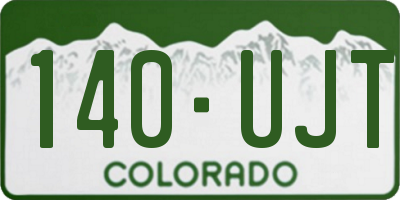 CO license plate 140UJT