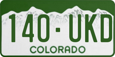 CO license plate 140UKD