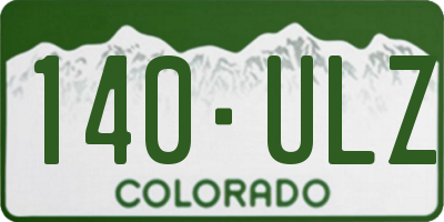 CO license plate 140ULZ