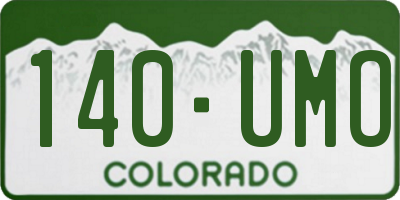 CO license plate 140UMO