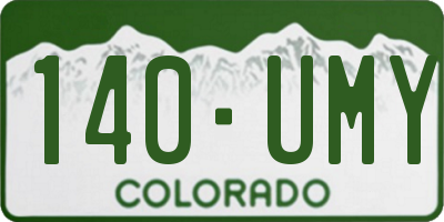 CO license plate 140UMY