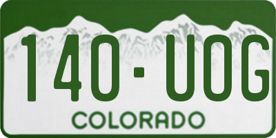 CO license plate 140UOG