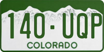 CO license plate 140UQP