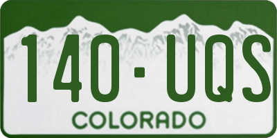 CO license plate 140UQS