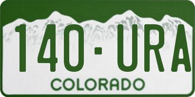 CO license plate 140URA