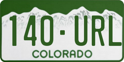CO license plate 140URL