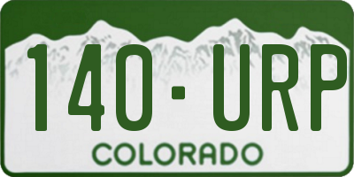 CO license plate 140URP