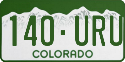 CO license plate 140URU
