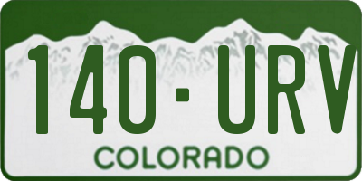 CO license plate 140URV