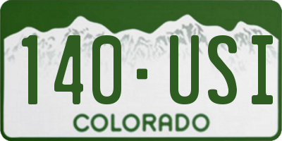 CO license plate 140USI