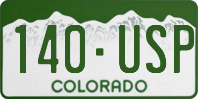 CO license plate 140USP