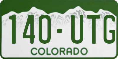 CO license plate 140UTG